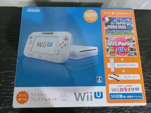 T【G6-90】【80サイズ】▲ニンテンドー Wii U ファミリープレミアムセット 32GB 本体一式/通電可/ジャンク扱い/※傷・汚れ有