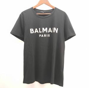 1円〜クリーニング済み　正規品　バルマン　Tシャツ　EF000BB29　シルバーロゴプリント　SIZE XL　BALMAIN トップス　 半袖