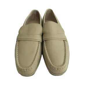 Florsheim フローシャイム レザー ローファー スリッポン シューズ アイボリー サイズ10EEE メンズ