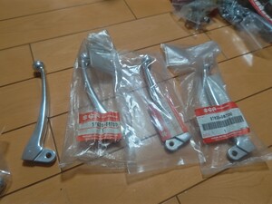 SUZUKI K125 純正 未使用 クラッチレバー 左 L 3本 フロント F ブレーキレバー 右 R 1本 スズキ 57620-08700 57421-10200 貴重 希少 レア