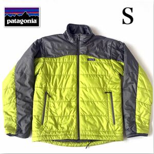 00’s Patagonia パタゴニア　マイクロパフジャケット　プリマロフト　アウター　ゲッコーグリーン　グレー　S 中綿