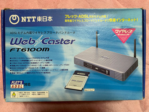 希少 NTT東日本 ADSLモデム Web Caster FT6100M カード子機 FT-STC-SH ワイヤレス ブロードバンドルーター セット フレッツ ACアダプタ 箱