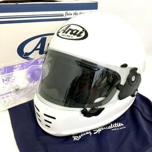 Arai RAPIDE-NEO フルフェイスヘルメット XLサイズ ホワイト オートバイ バイカー 内装洗濯済み アライ バイク用品 ◇TA1176