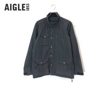 1N1978-F-N◆ AIGLE エーグル ジャケット アウトドア ◆ sizeS ポリエステル アラミド ブラック 古着 メンズ 秋冬