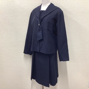 I560/Y(中古)山形県 白鷹町立 東中学校 女子制服2点 /希少/指定品/14/W73～75/統合/廃校/2015/セーラー/スカート/紺/冬服/女子学生/学生服