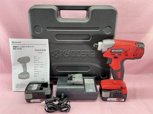 240523★☆京セラ　KYOCERA　充電式インパクトドライバー　BID-1415　バッテリー2個付　ケース付　電動工具　現状品☆★