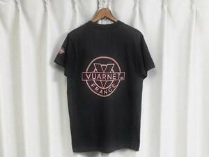 希少 Vuarnet ヴュアルネ フランス ヴィンテージ Tシャツ ブラック ネオンピンク USA アメリカ製 90s Y2K 古着女子 サングラス 007 ボンド