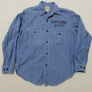 N.P.R.R PORTLAND YARD シャンブレー シャツ ブートレガーズ リユニオン BOOTLEGGERS REUNION SIZE16 完売品　検　フリーホイーラーズ