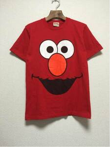 [即決古着]MICHAEL/ELMO/エルモ/セサミストリート/フェイスTシャツ/半袖/赤/レッド/Sサイズ