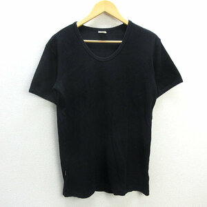 z■アヴィレックス/AVIREX Tシャツ/リブ【XL】黒/men