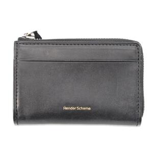 美品 Hender Scheme エンダースキーマ ミニ財布 mini purse di-rc-mpr ミニパース Lファスナー ブライドル 日本製 ブラック 黒 80007028