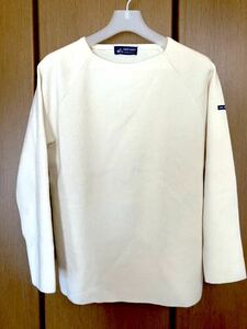 ウール100% SAINT JAMES《セントジェームス》ラグラン【エクリュ】正規品 ⑤ ML France バスクシャツ old 希少 セーター 美品