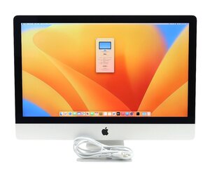 Apple iMac 27インチ Retina 5K 2017 Core i5-7600 3.5GHz 16GB 512GB(SSD) Radeon Pro 575 5120x2880ドット macOS Ventura 難有