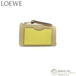 ロエベ （LOEWE） コイン＆カードホルダー カードケース コインケース 小銭入れ C660Z40X04 バター×ペールレモン （新品同様）中古