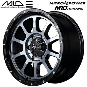 MID NITRO POWER M10 PERSHING ホイール4本 ブラック/DC+マシニング/ブラッククリア 6.5-16 6H139.7+38