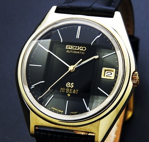 SEIKO グランドセイコー ハイビート 56GS 5645-7010 Cap Gold / Black Dial Cut Glass メンズ 自動巻き(美品、OH済み ) / 36mm