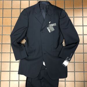 新品★タグ付き激安高級39,000円MICHIKOLONDON KOSHINO3つボタンスーツセットアップサイズA6 濃紺NAVY系シャドウチェックミチコロンドン