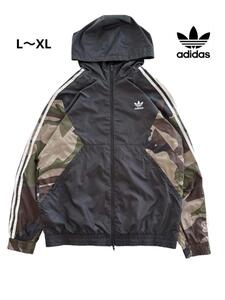 adidas originals ウインドブレーカー カモフラ L～XL相当