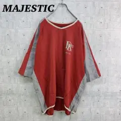 f0006 Majestic XL ウォームアップウェア 赤 バイカラー XL