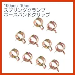 100pcs 10mm スプリングクランプホース バンドクリップ