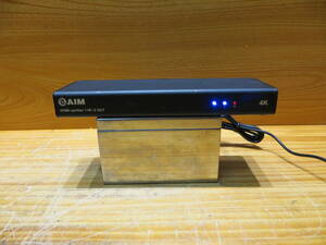 *S2259* エイム/ AIM AVS-4K102 HDMI splitter 1 IN/2 OUT スプリッター 分配器 4K対応 動作確認済み品中古#*