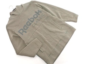 Reebok リーボック 裏起毛 プルオーバー パーカー sizeL/カーキ ◇■ ☆ ela9 メンズ