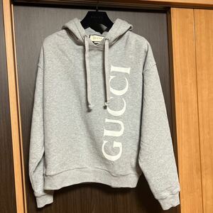 【USED】GUCCI グッチ グレー パーカー フーディー Sサイズ オーバーサイズ 綺麗 非喫煙者 ペット無 最終値下げ