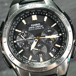 CASIO カシオ WAVECEPTOR ウェーブセプター WVQ-M410-1A2 腕時計 タフソーラー 電波ソーラー アナログ クロノグラフ カレンダー 動作確認済