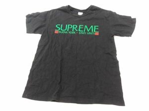 ◇シュプリーム Supreme NUOVA YORK STATI UNITI Tシャツ ブラック コットン Mサイズ 0129E14A 〒 ◇