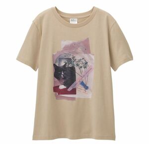 GU × SUNDAY ISSUE コラボ Tシャツ ベージュ　猫　キャット　XXL