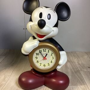 d1346 Disney Time ミッキーマウス おしゃべり目覚まし時計 ディズニー レトロ 動作確認済