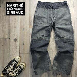 ☆MARITHE FRANCOIS GIRBAUD マリテフランソワジルボー☆切り返し セルビッチ デニム size（L) S1757