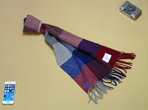 マフラー ♪ アーバンリサーチURBAN RESEARCH ♪ メンズ&レディース どんな色にも合わせやすいグレーGray系格子柄 Woolウール■3505