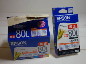 EPSON 純正インクカートリッジ ブラック1本(ICBK80L / 2026年5月) + バラ3色(IC6CL80L / 2024年8月) ICLC80L ICLM80L ICC80L 