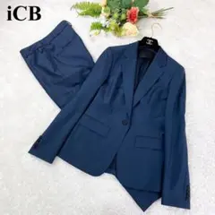 極美品✨ iCB 大きいサイズ 21〜22AW ストレッチパンツスーツ ステッチ