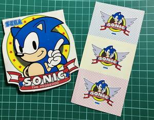 ９１年当時もの　SEGA　MD　ソニックザヘッジホッグ　メガドラ販促メモ帳＆シールセット　メガドライブ　Genesis , Sonic the Hedgehog