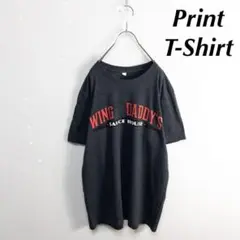 インポートTシャツ　バックプリントデザイン　プリントTシャツ　古着