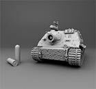 1/72 レジンキット 未塗装　WW2ドイツ軍 戦車　シュトルムティーガー　自走砲　20240609