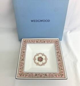 ★1円～★WEDGWOOD ウエッジウッド　フロレンティーン　ピンク　スクエア　プレート　角皿　約18.5cm