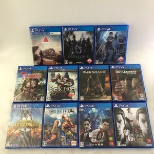 03w00911 【11点セット】PS4ソフト 龍が如く SEKIRO ロストジャッジメント ダークソウルⅢ ワンピース バイオハザード【動作確認済】