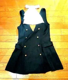 美品 黒のダブルブレスト制服コスプレ衣装