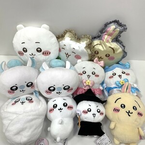 07w1208★1円~ ちいかわ クッション,ぬいぐるみ プライズ品 計11点まとめセット ちいかわ,ハチワレ,うさぎ,モモンガ 中古品