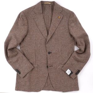 【新品未使用】SARTORIA LATORRE サルトリアラトーレ◆Made In Italy◆48◆ツイード 多色織 ウール アンコン ジャケット◆カジュアル