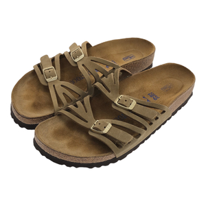 BIRKENSTOCK ビルケンシュトック 【lay4236M】 サイズ39-約25.0cm 1018832 GRANADA グラナダ ヌバックレザーサンダル ナロー幅 KHAKI MR