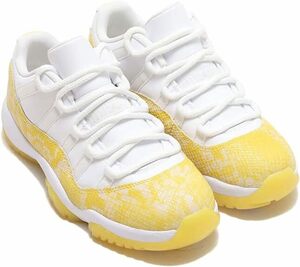 送料無料 24cm●NIKE ナイキ エア ジョーダン 11 レトロ ロー W AIR JORDAN 11 RETRO LOW 白 黄 AH7860-107 イエロー 蛇 スネーク