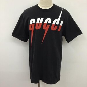 GUCCI L グッチ Tシャツ 半袖 ブレード プリントTシャツ クルーネック T Shirt 黒 / ブラック / 10119825