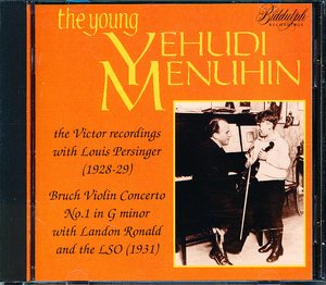  Biddulph　The Young Yehudi Menuhin　ブルッフ：ヴァイオリン協奏曲No.1 他　メニューイン　