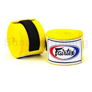 送料無料 新品 FAIRTEX フェアテックス コットン バンテージ 4.5Ｍ イエロー 伸縮タイプ ムエイタイ キックボクシング MMA グローブ 格闘技