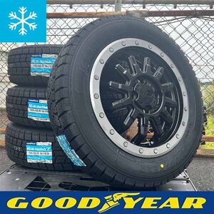 エブリイ DA17V DA64V DA62V キャリイ DA16T 165/65R14 GOODYEAR アイスナビ7 14インチ スタッドレス タイヤホイールセット リフトアップ