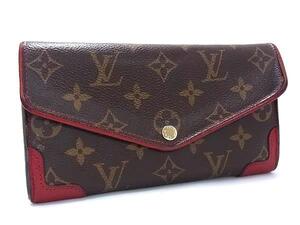 1円 LOUIS VUITTON ルイヴィトン M61184 モノグラム ポルトフォイユサラ レティ―ロ 二つ折り 長財布 ウォレット ブラウン系 FE6994